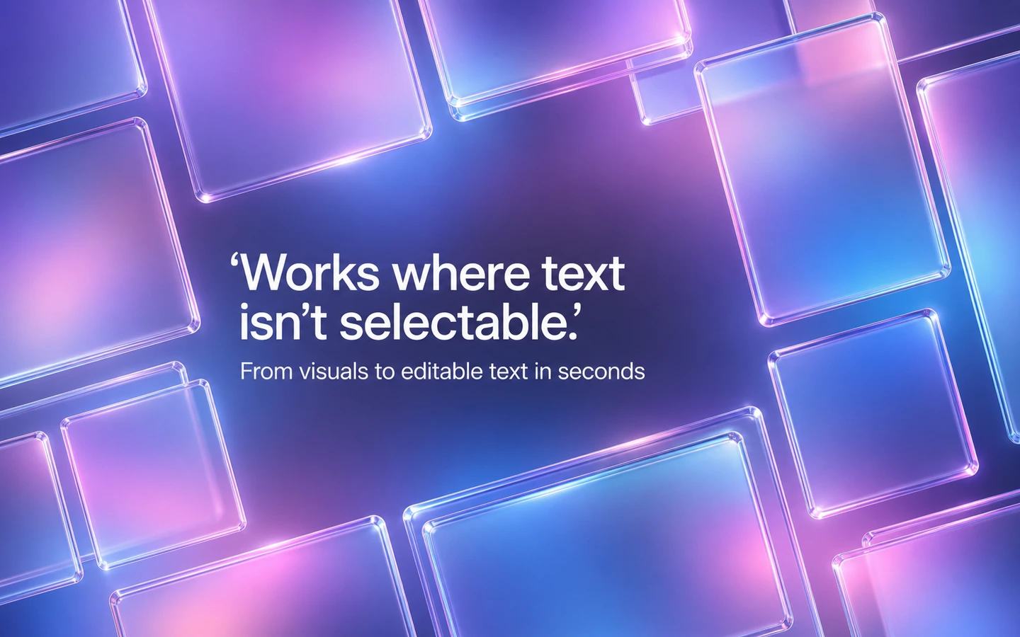 Extract text where standard selection is unavailable