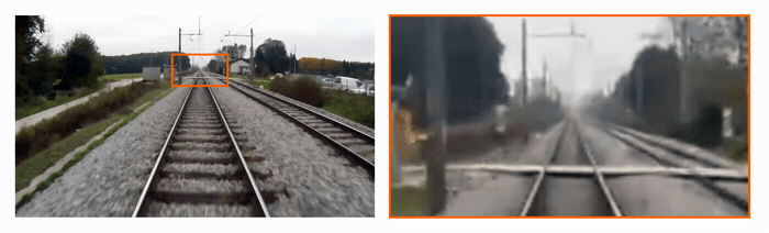 Same video, different zoom: On the right it seems to be traveling much slower, despite being the same video