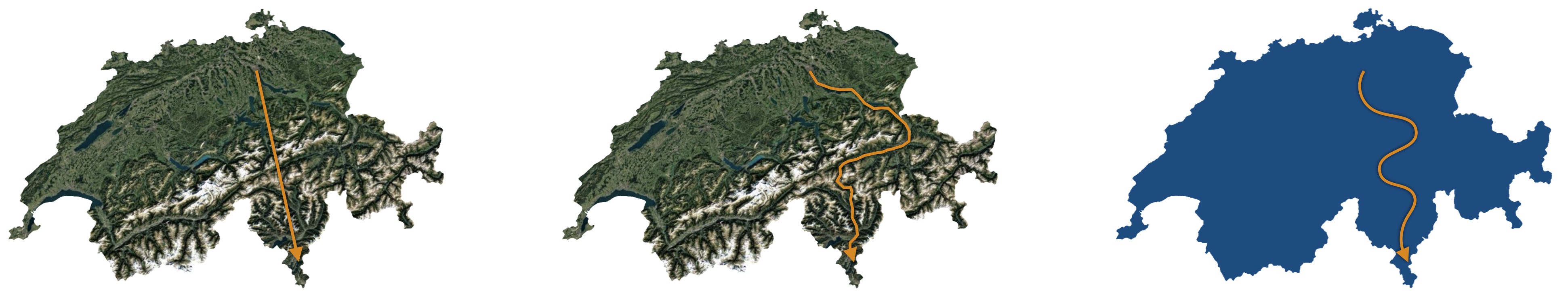 The fact that one can smoothly navigate anywhere in the latent space means potentially ending up in the middle of a mountain. This might not be realistic nor make much sense, but could be interesting for instance for creative purposes
